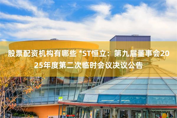 股票配资机构有哪些 *ST恒立：第九届董事会2025年度第二次临时会议决议公告