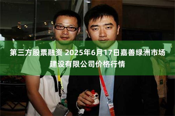 第三方股票融资 2025年6月17日嘉善绿洲市场建设有限公司价格行情